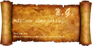 Mázor Gabriella névjegykártya