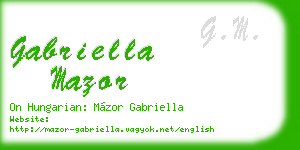 gabriella mazor business card
