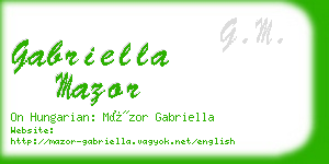 gabriella mazor business card